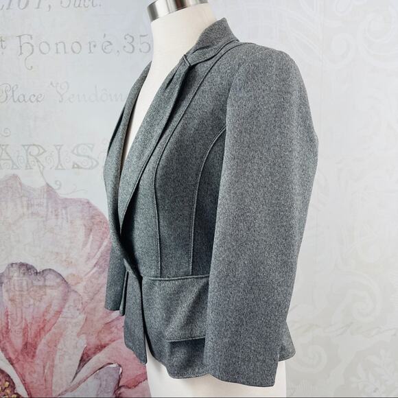 White House Black Market tailored jacket flare hips Size 6 - Picture 8 of 13